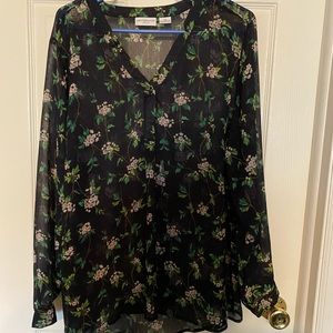 Liz Claiborne light blouse 1x